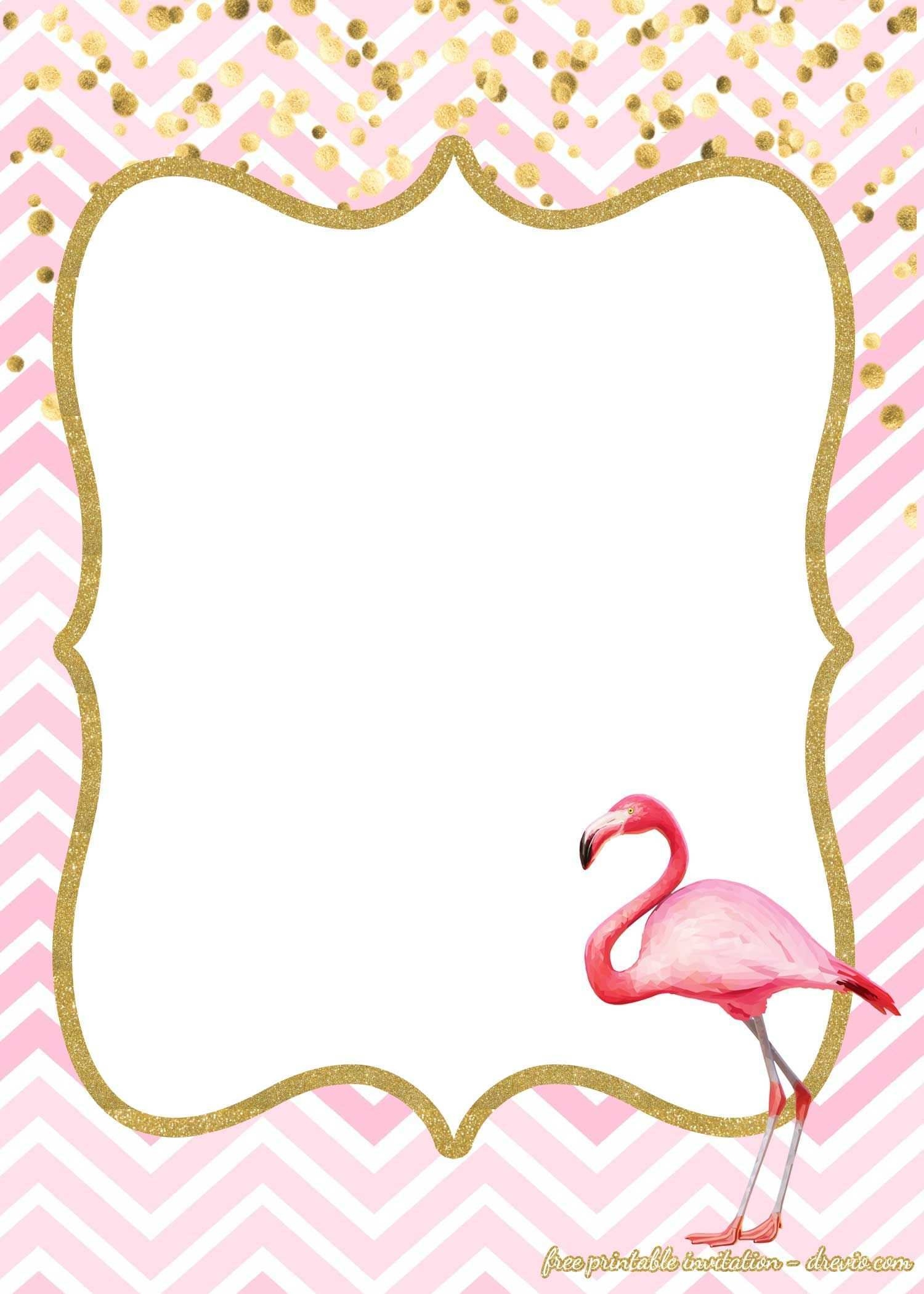 Flamingo Party Invitation Template Free Cards Design Templates