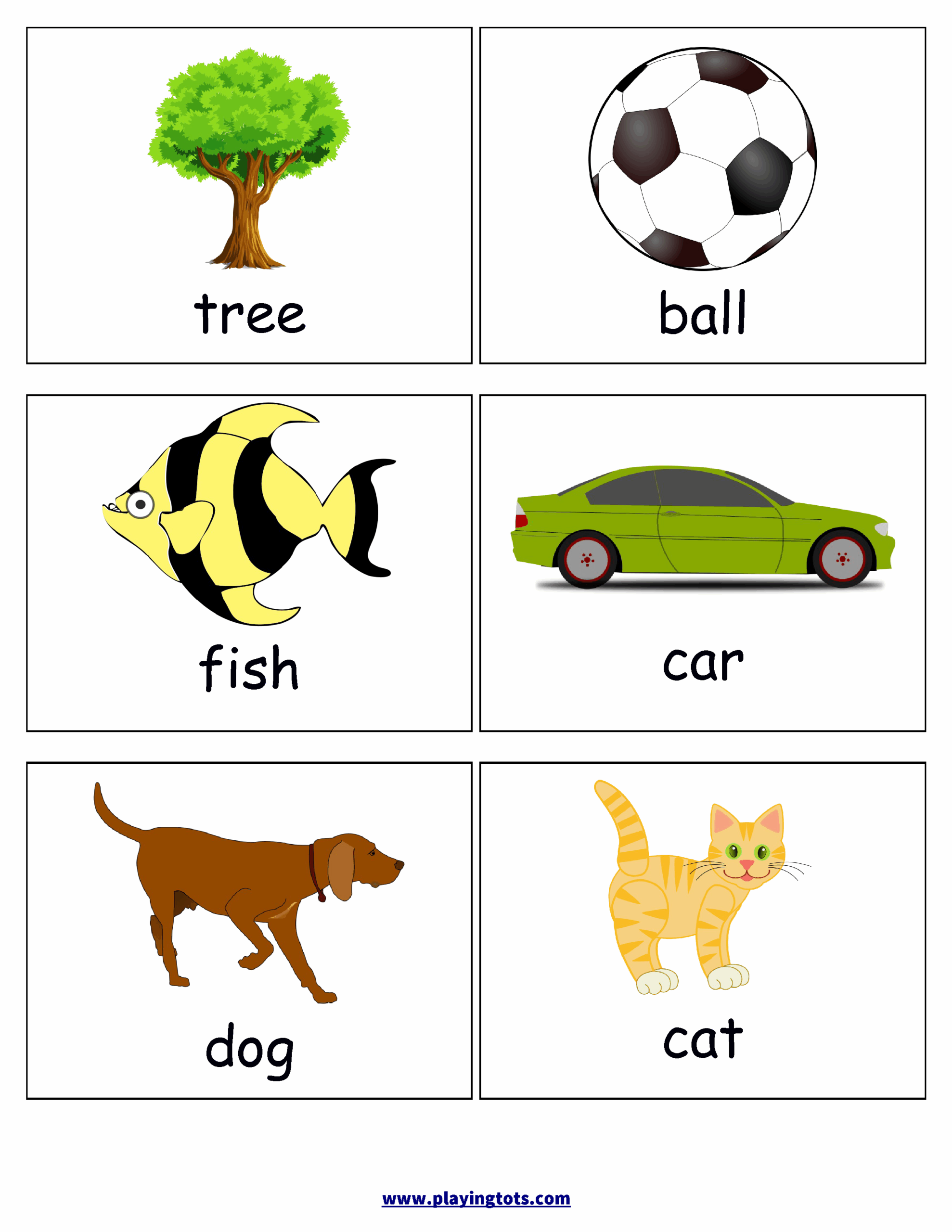 printable toddler flash cards