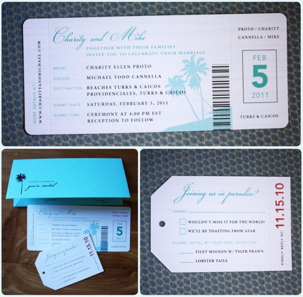 Flight Ticket Wedding Invitation Template Votebryanroach