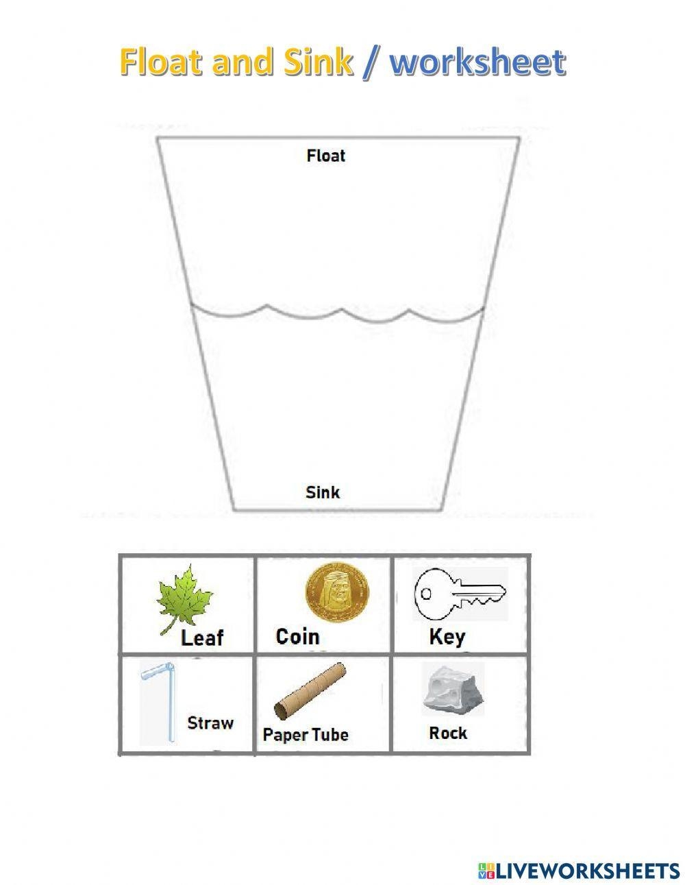Float Or Sink Cut And Stick Worksheet teacher Made Worksheets Library
