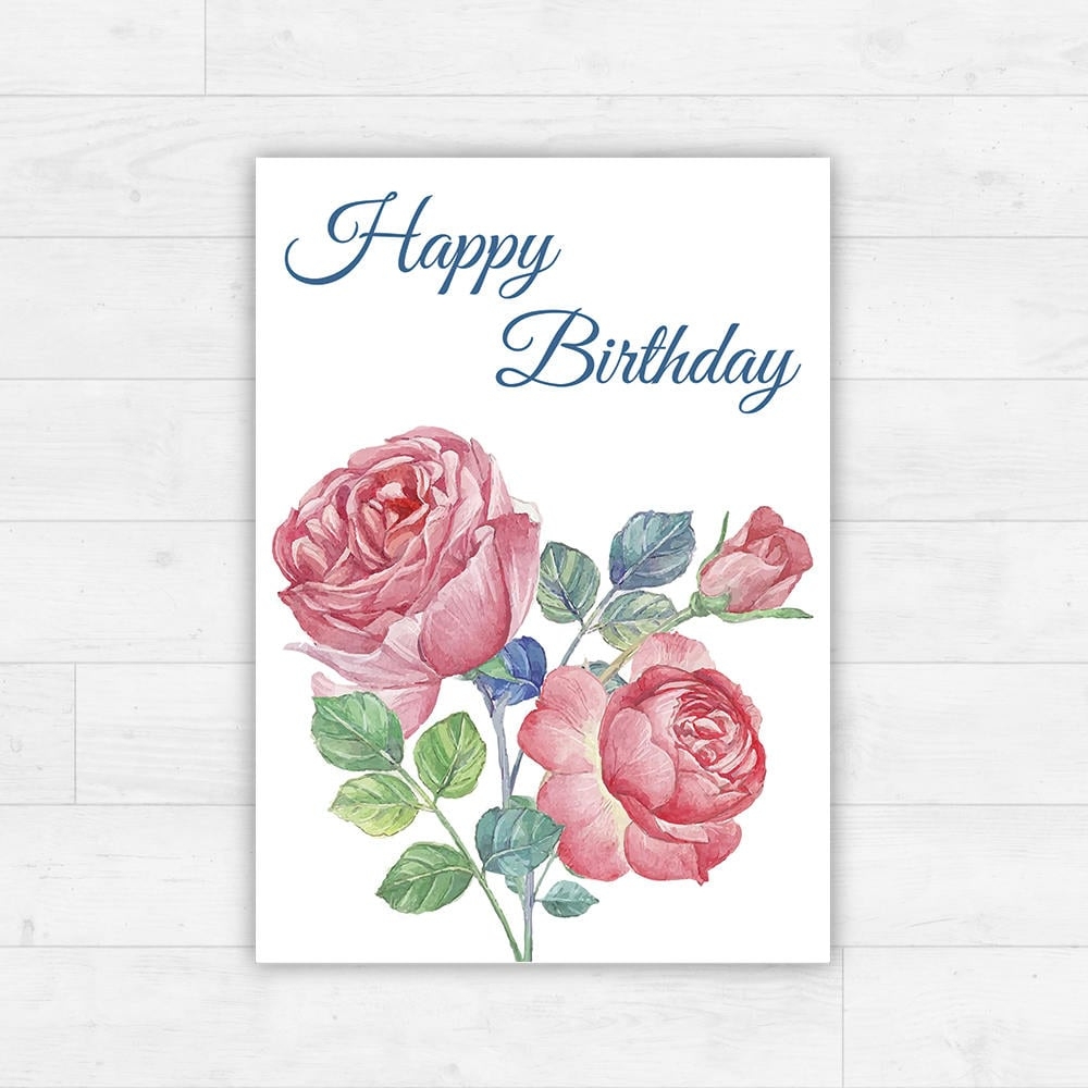 Floral Birthday Card Printable