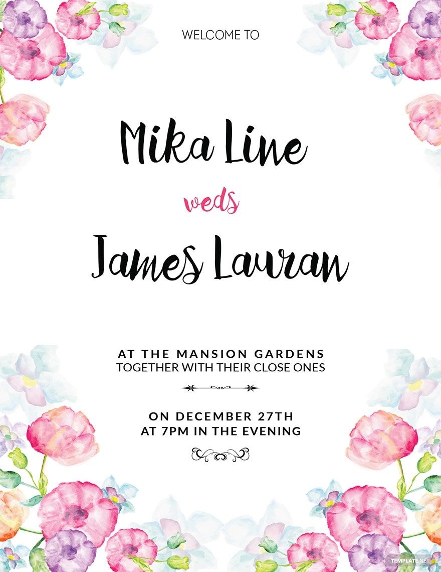 Floral Invitation Templates In Word FREE Download Template