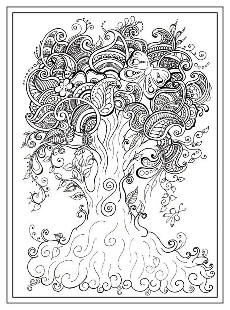 Flower Mindfulness Coloring Page Free Printable Coloring Pages For Kids