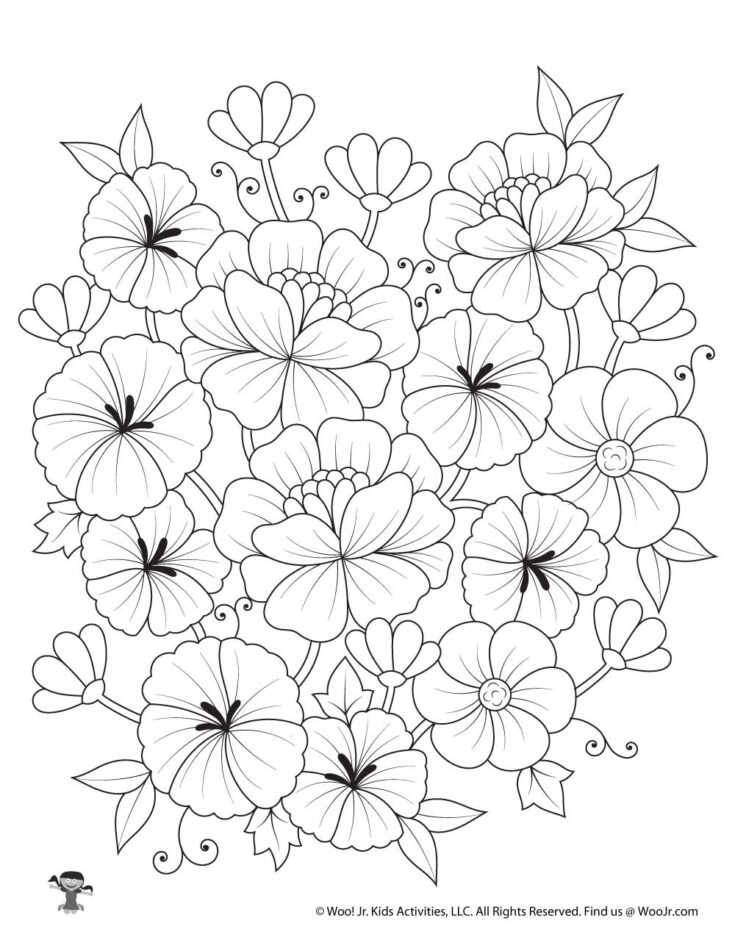 free printable pictures of flowers to color and print