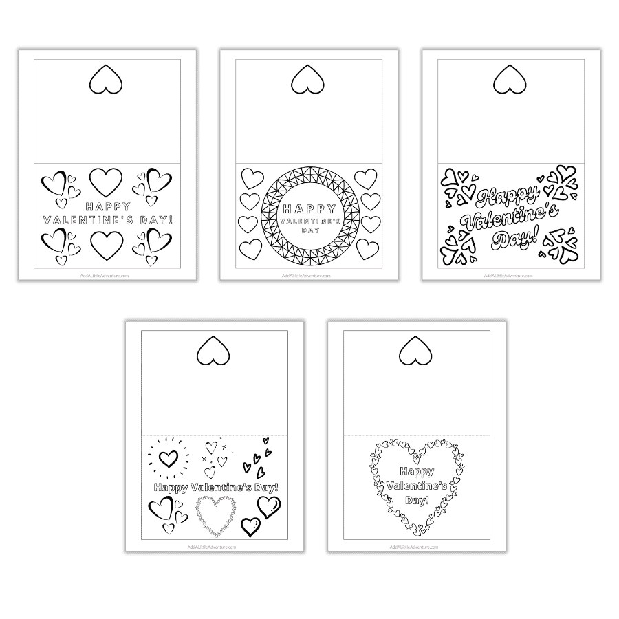 Foldable Printable Valentine Cards Free Math Worksheet Printable