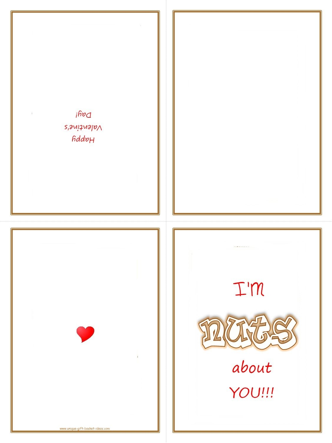 Foldable Printable Valentine Cards