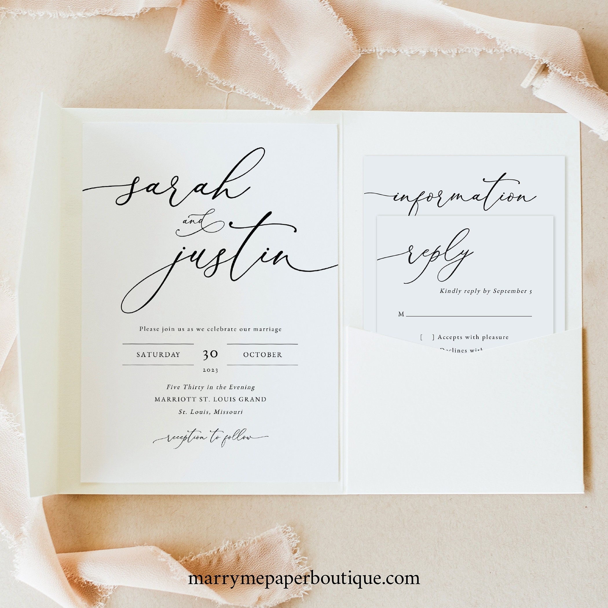 Foldable Wedding Invitation Templates