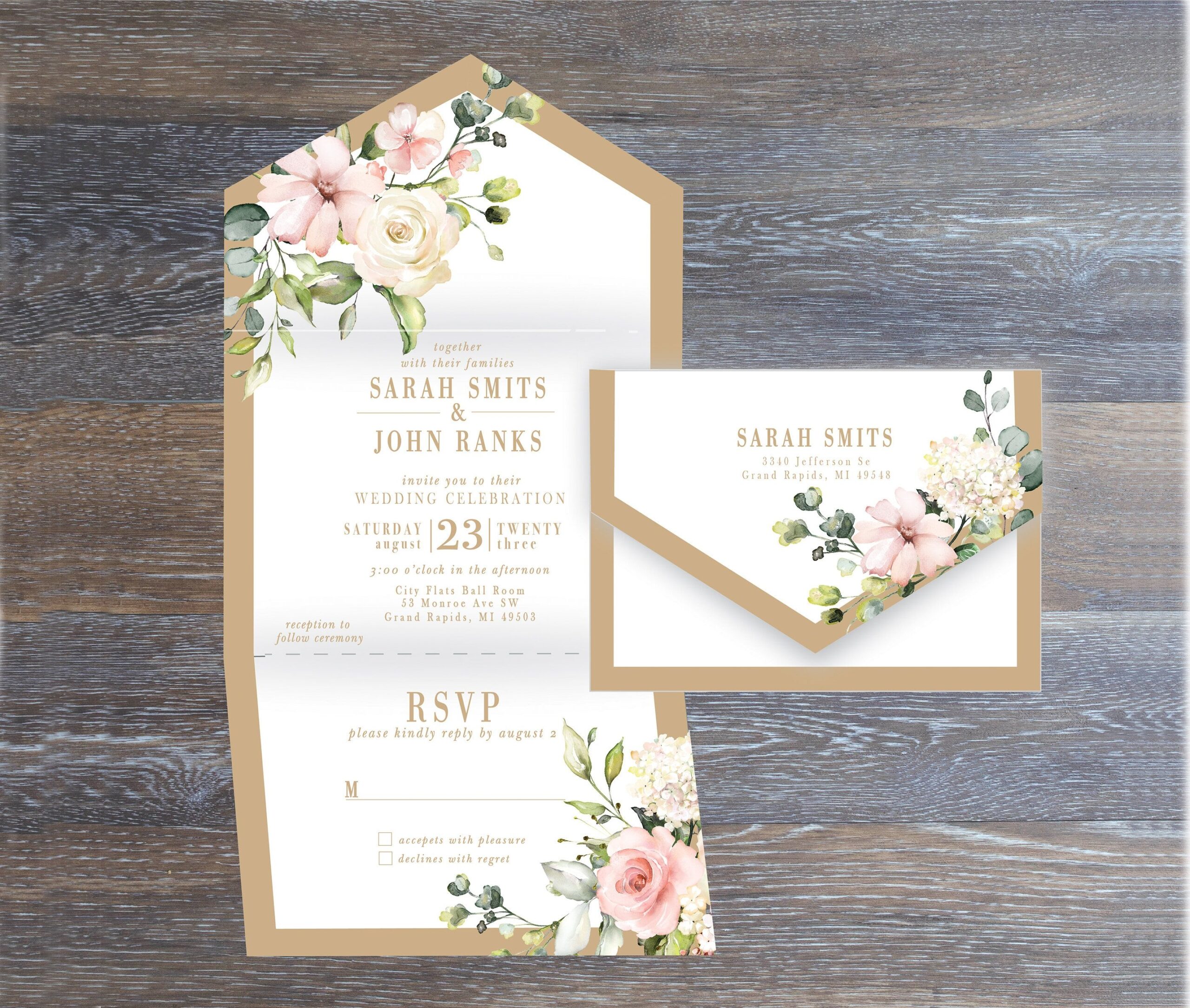 foldable wedding invitation templates