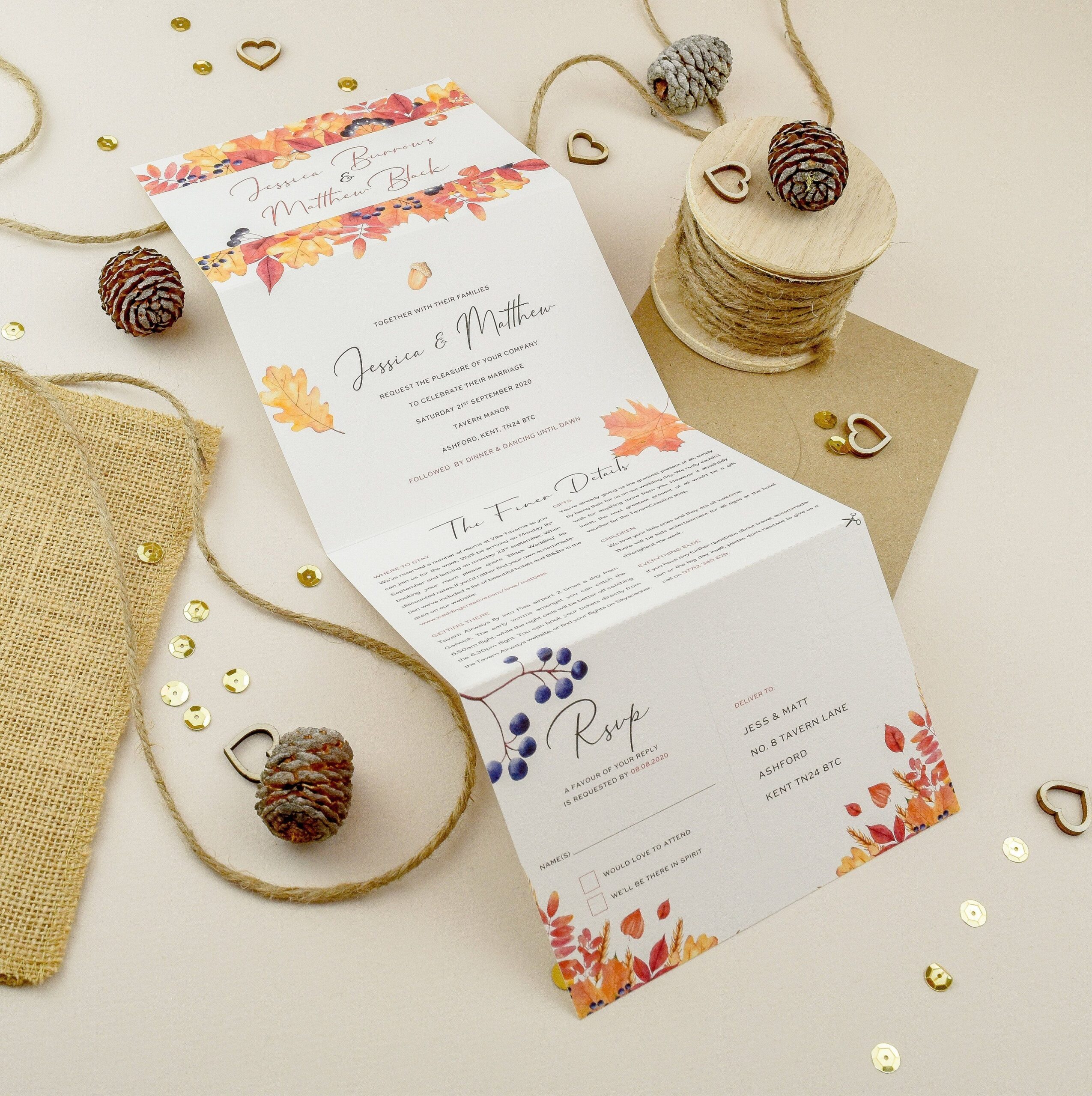 Folded Invitation Card Template