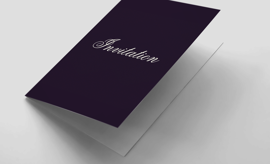 Folded Invitation Card Template