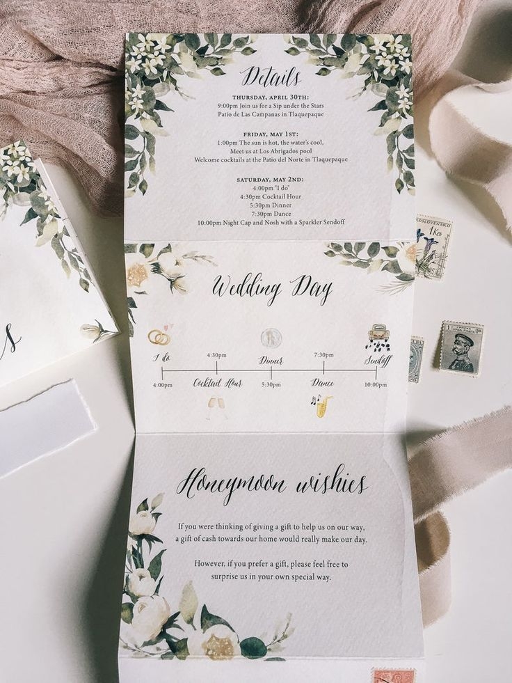 folded wedding invitations template
