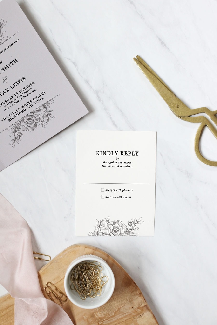 FOLDED WEDDING INVITATIONS Pipkin Paper Company