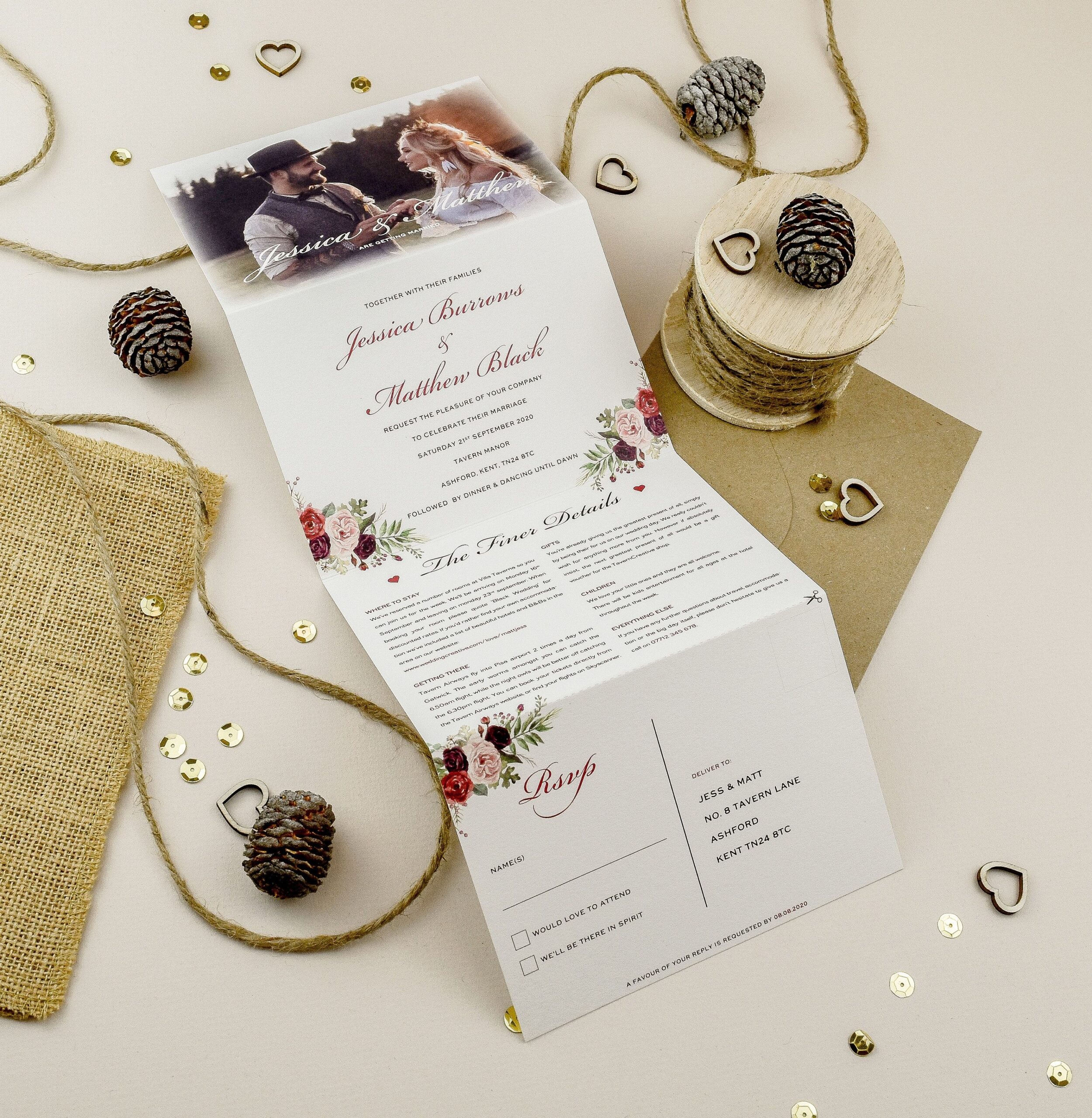 Folded Wedding Invitations