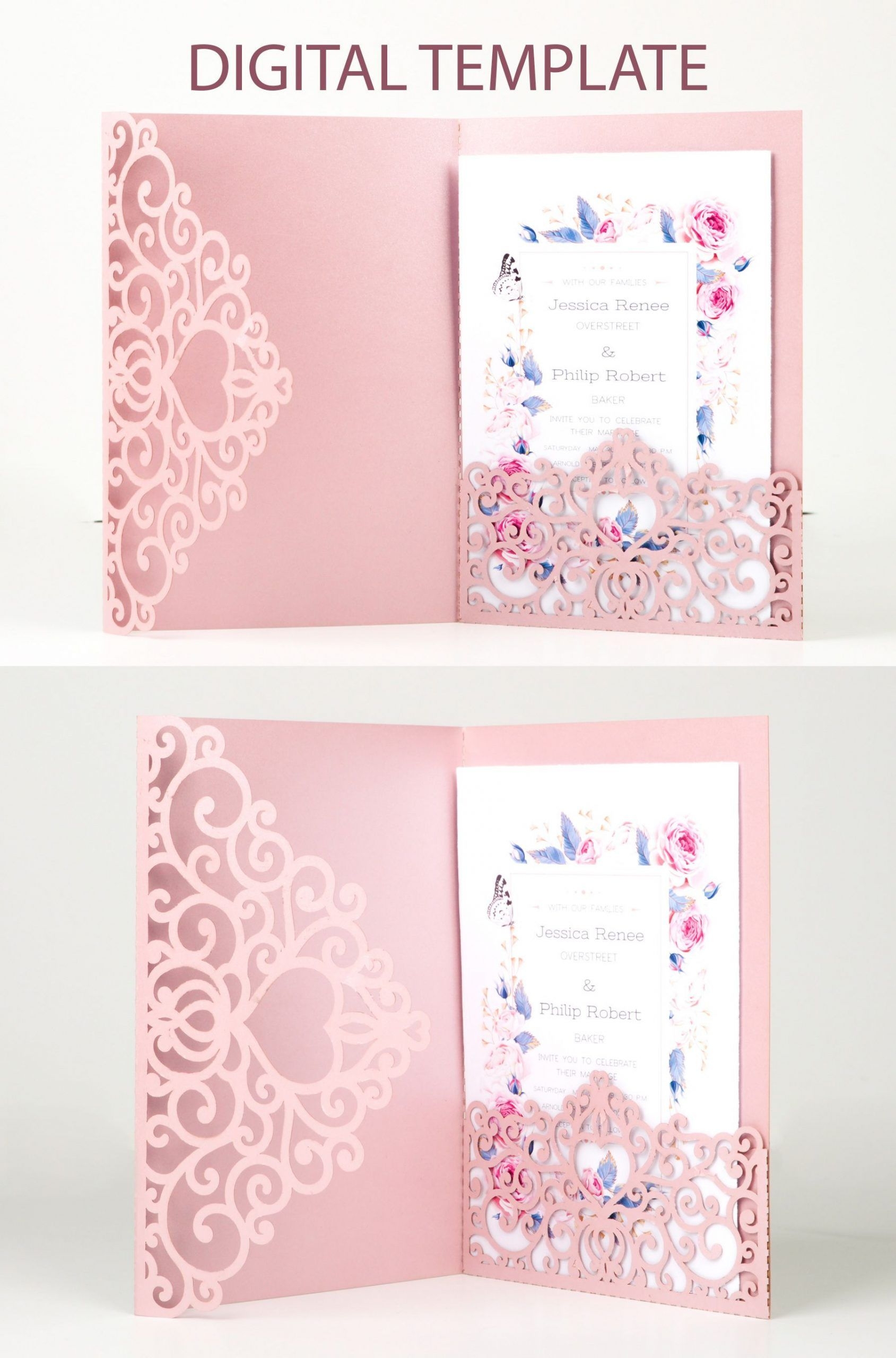 folding invitation card template