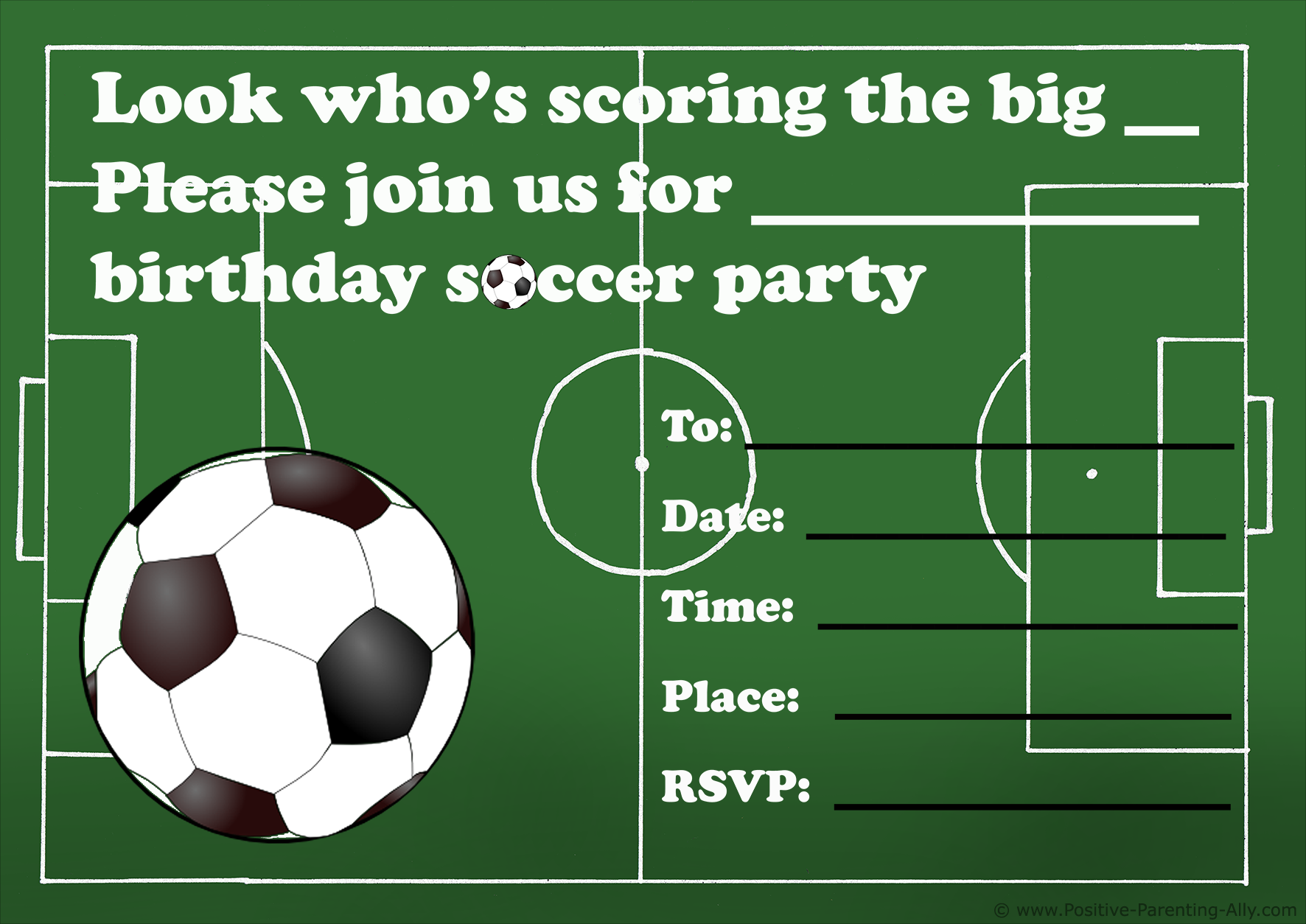 Football Birthday Invitations Templates Free