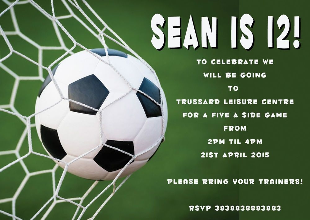 Football Birthday Party Invitation Templates Free Invitationpiper78