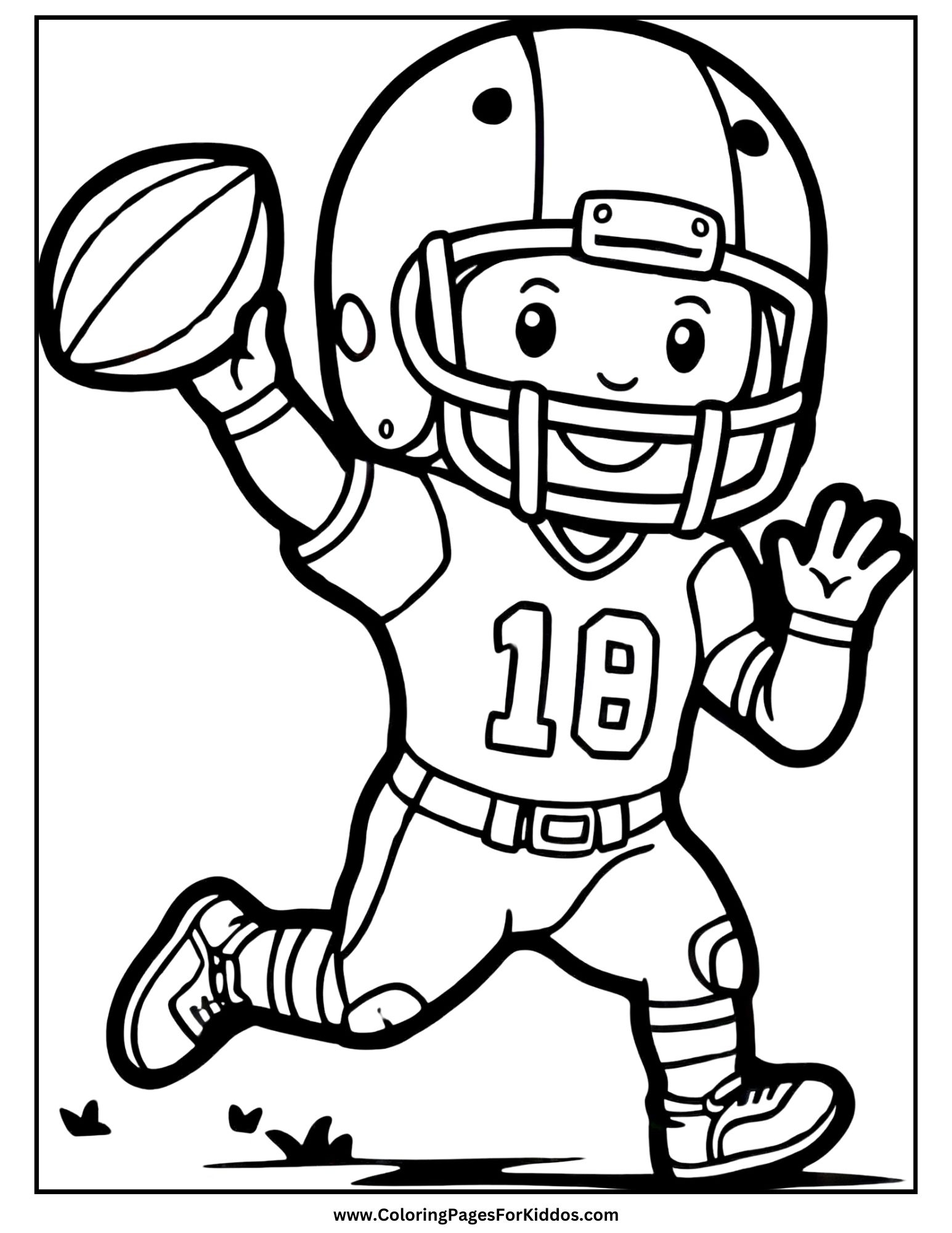 free football color pages