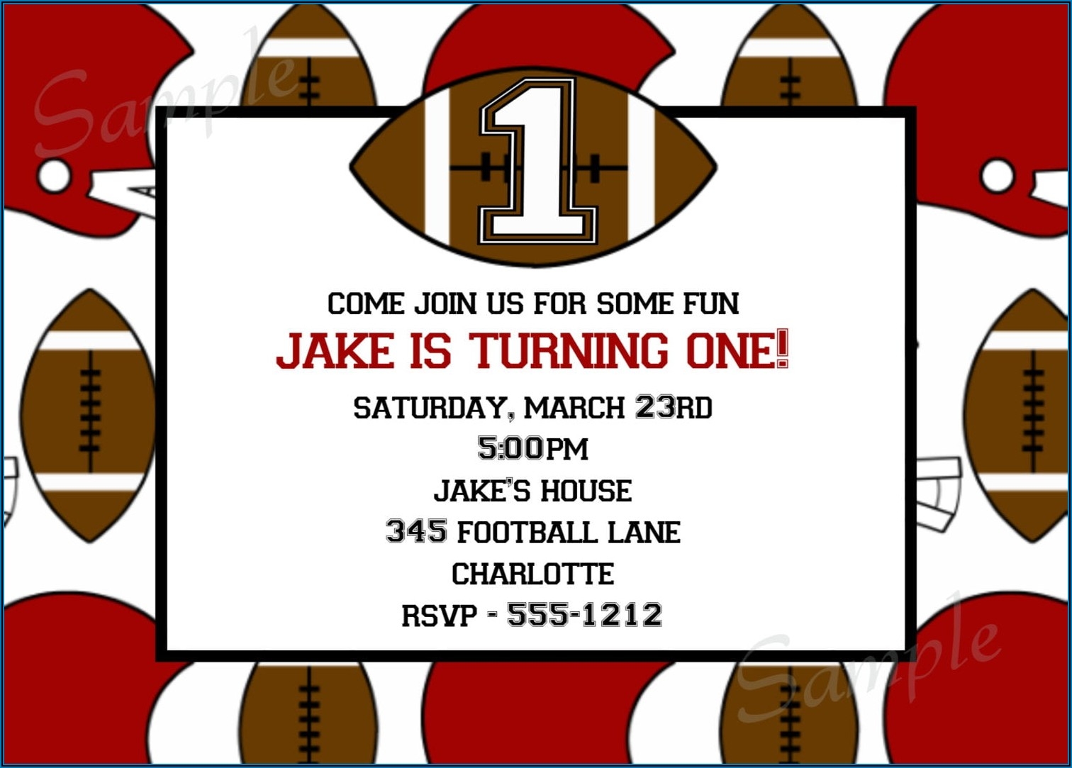 Football Invitations Templates Free Invitations Resume Examples 