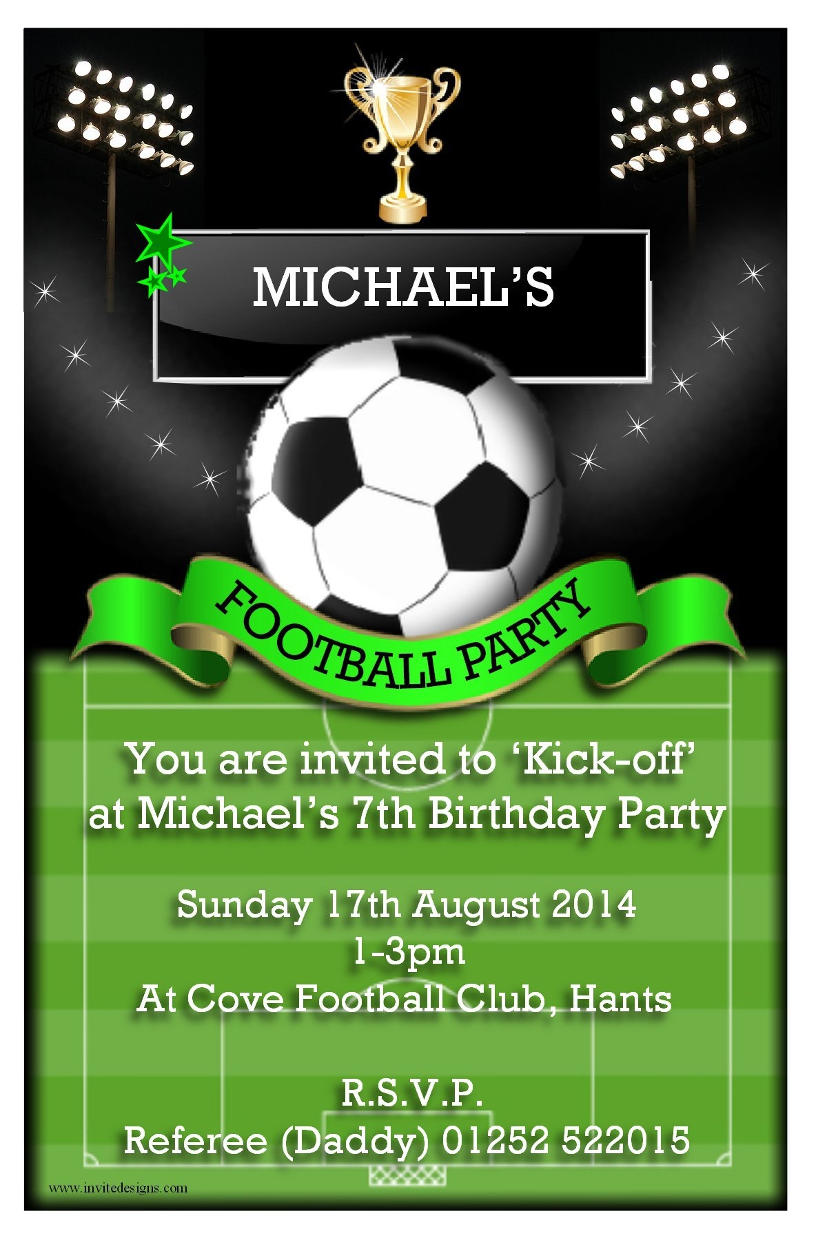 football party invite template free