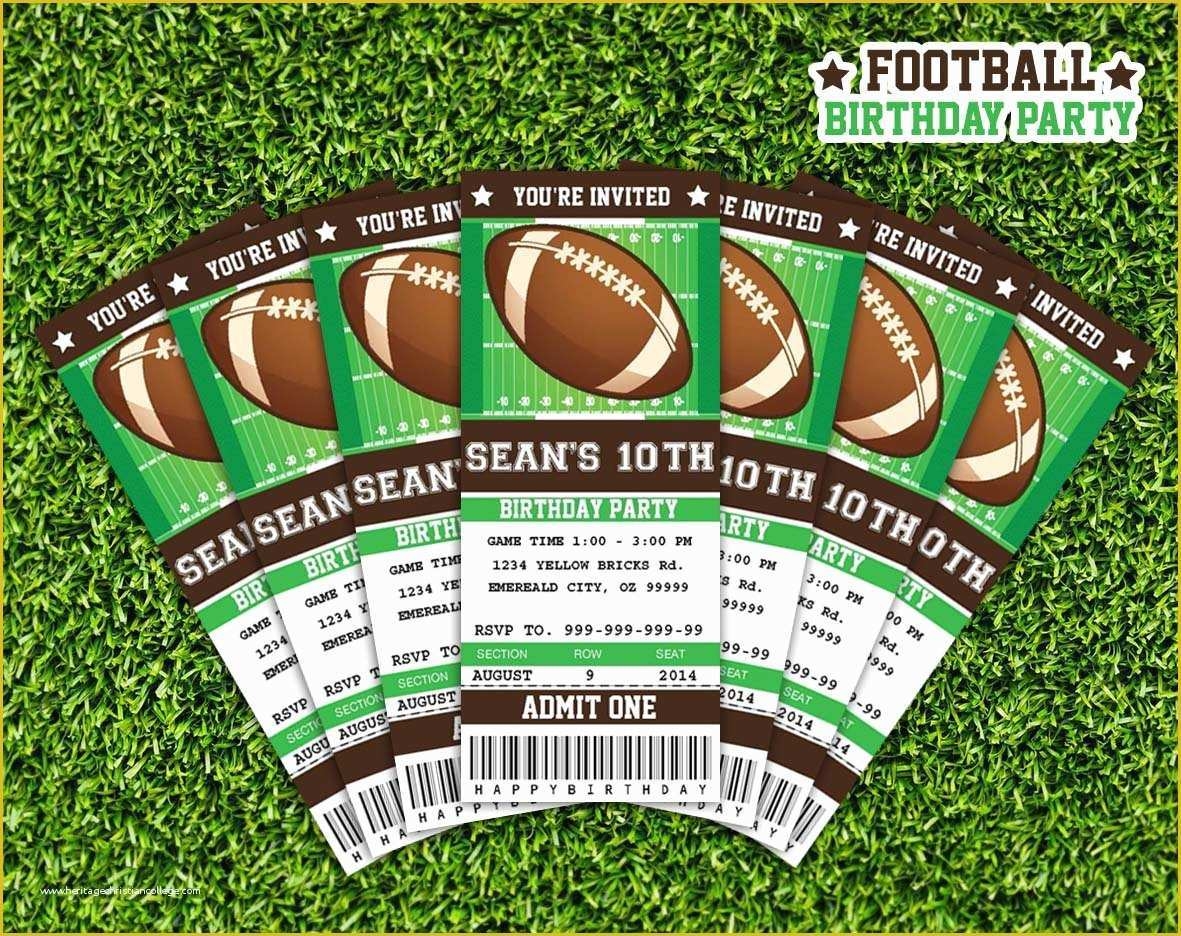 Football Ticket Invitation Template Free Of Football Ticket Invitation