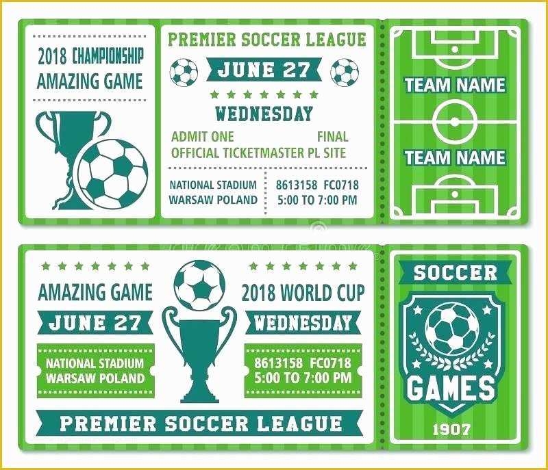 Football Ticket Invitation Template Free Of Ticket Template Pages 
