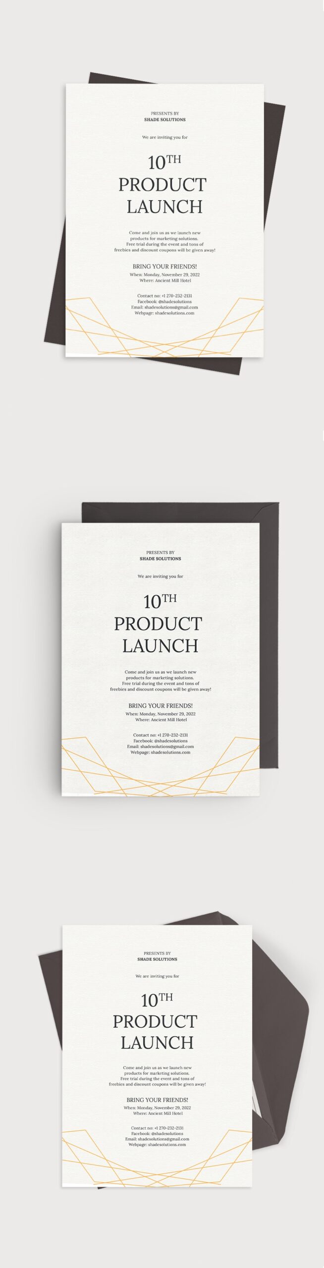 Formal Business Invitation Template Illustrator Word Outlook Apple