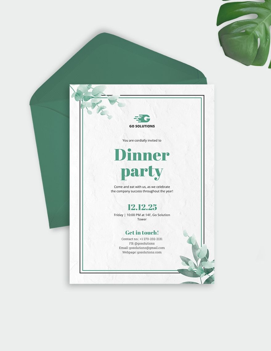 formal party invitation template
