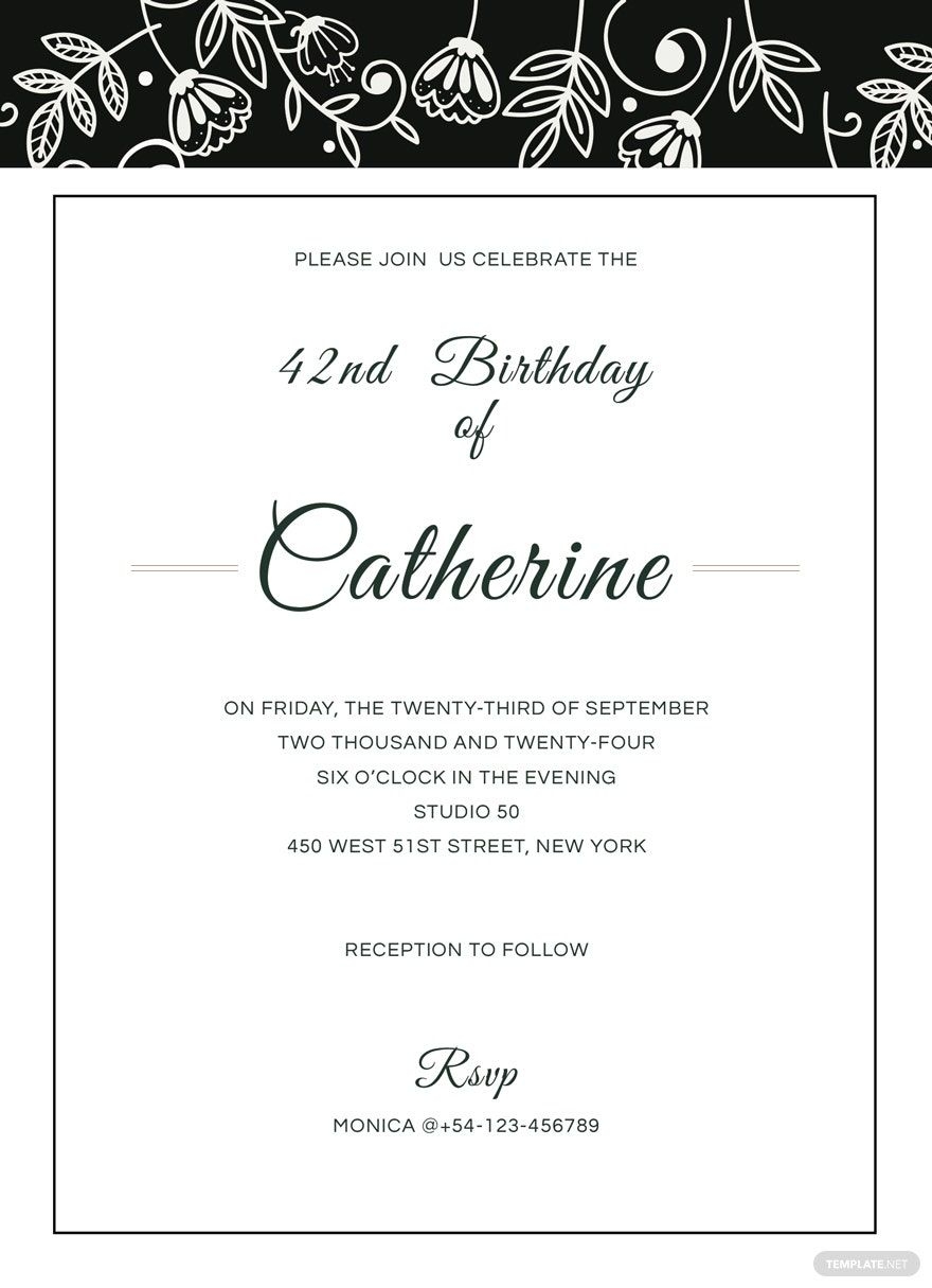 Formal Invitation Template In Publisher Illustrator Pages Word PSD 