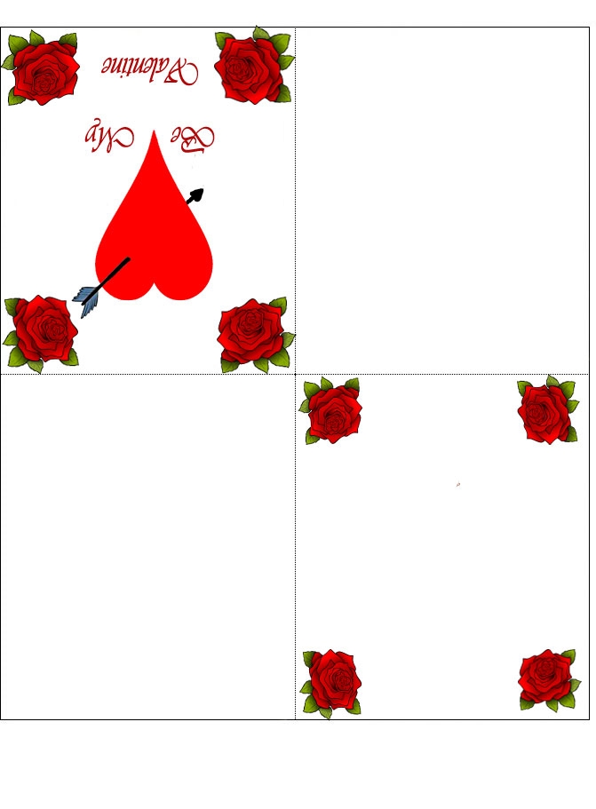 Four Fold Printable Valentine 39 s Day Card Rooftop Post Printables