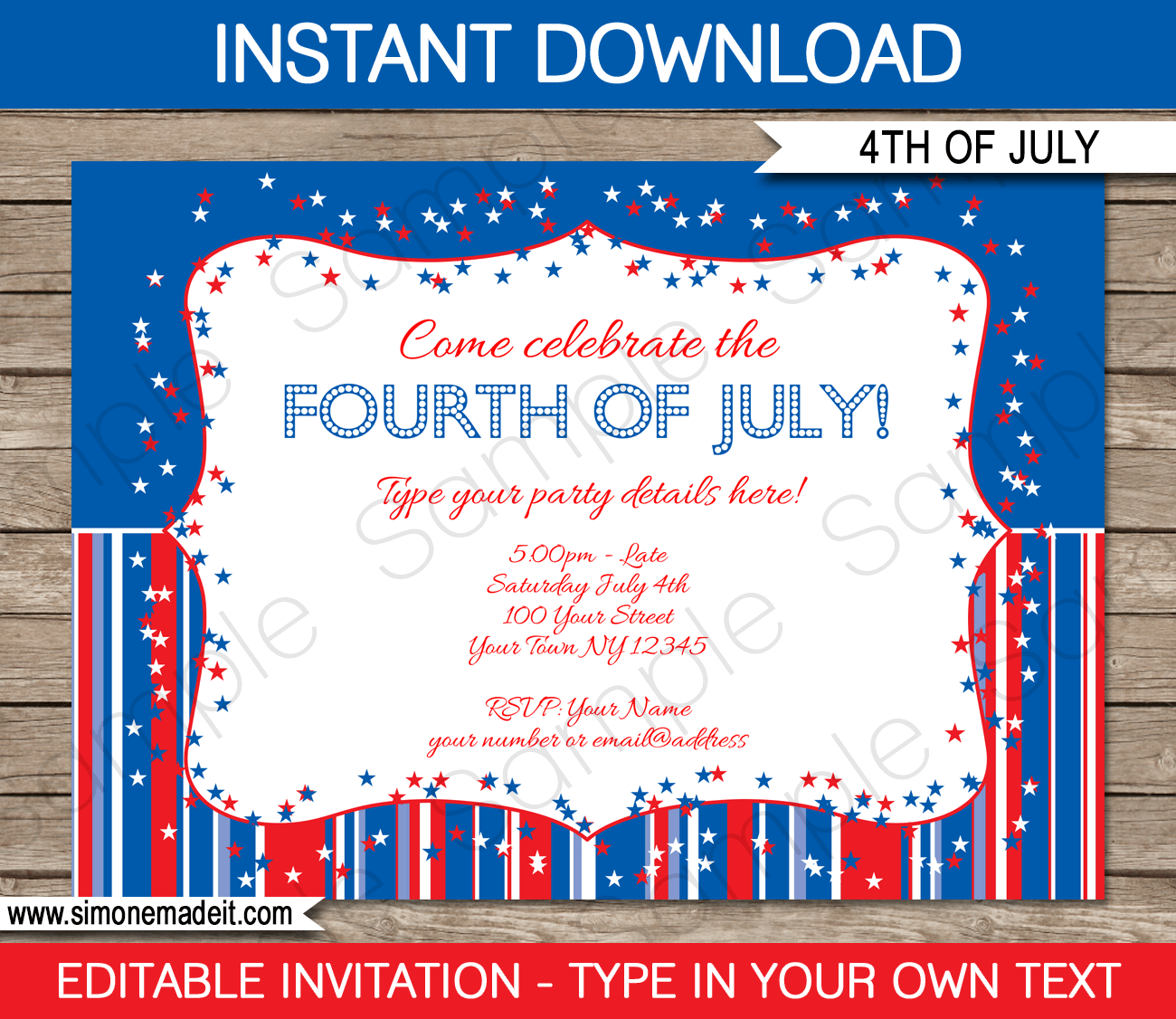 free fourth of july invitation templates