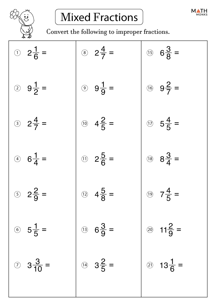 Fractions Worksheets With Answer Key