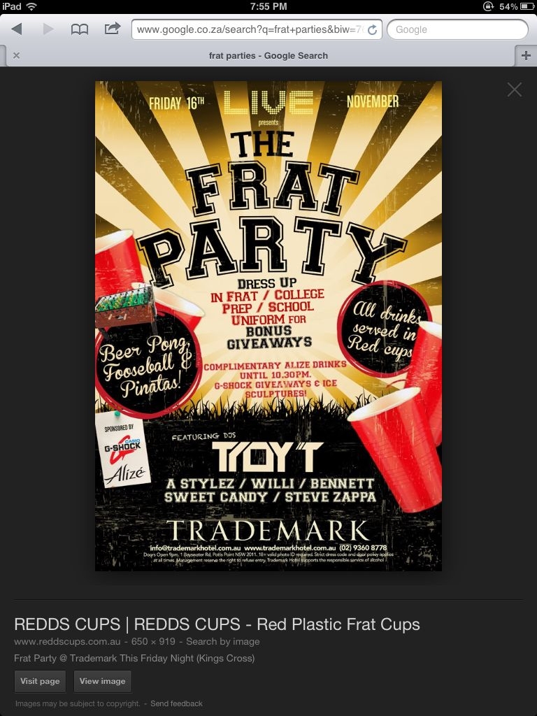 Frat Party Invite Template