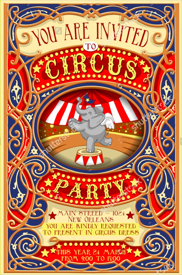 FREE 10 Circus Party Invitation Templates In PSD EPS AI MS Word 