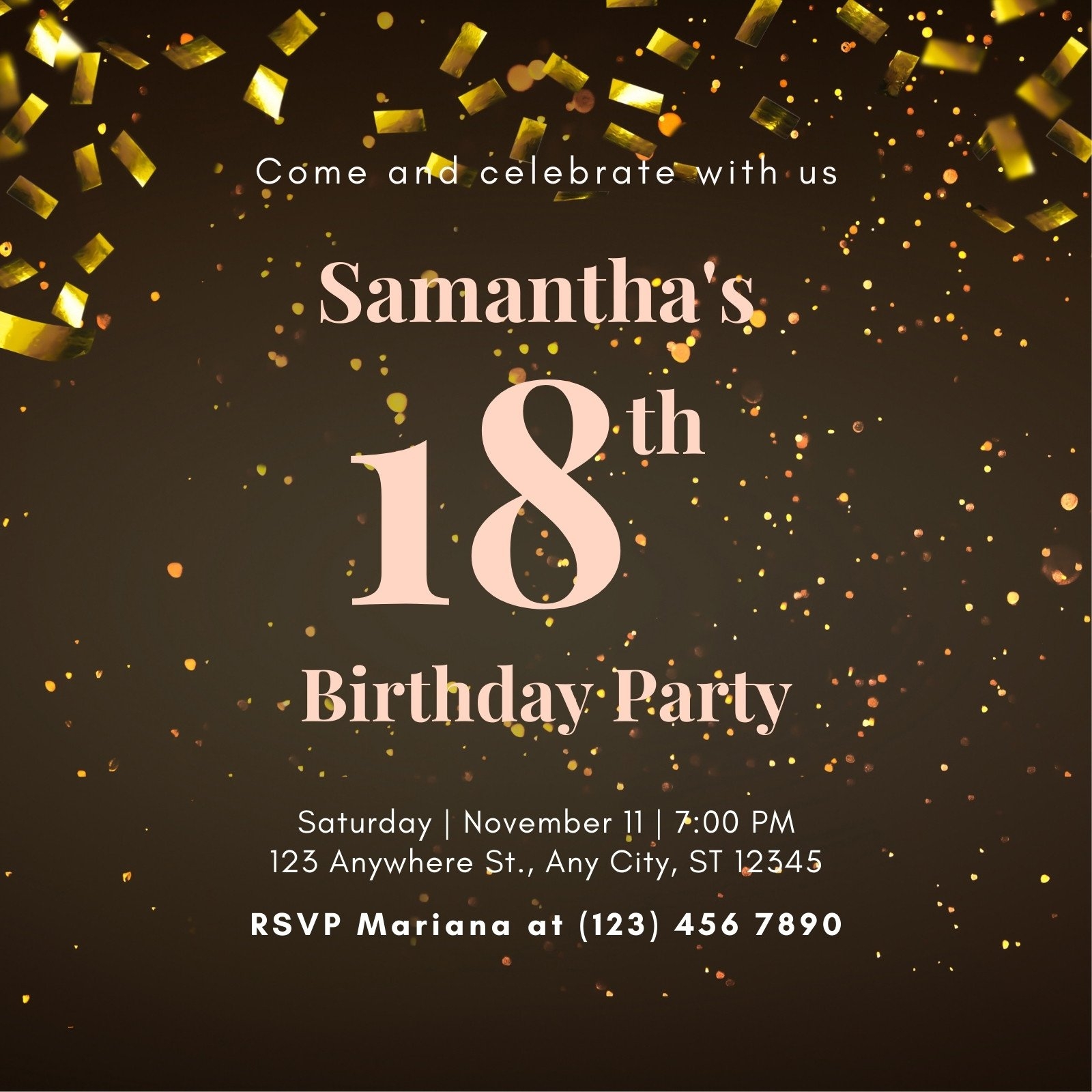 Free 18th Birthday Invitation Templates Prntbl 