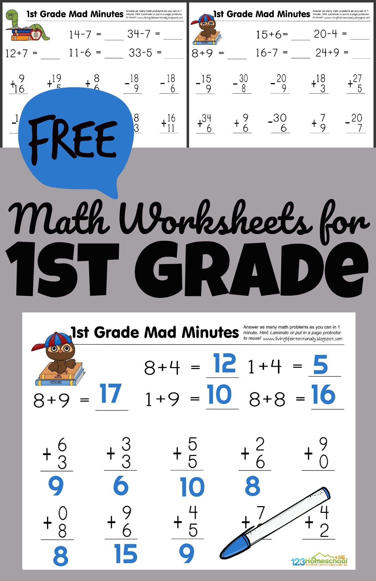 printable 1st grade math worksheets