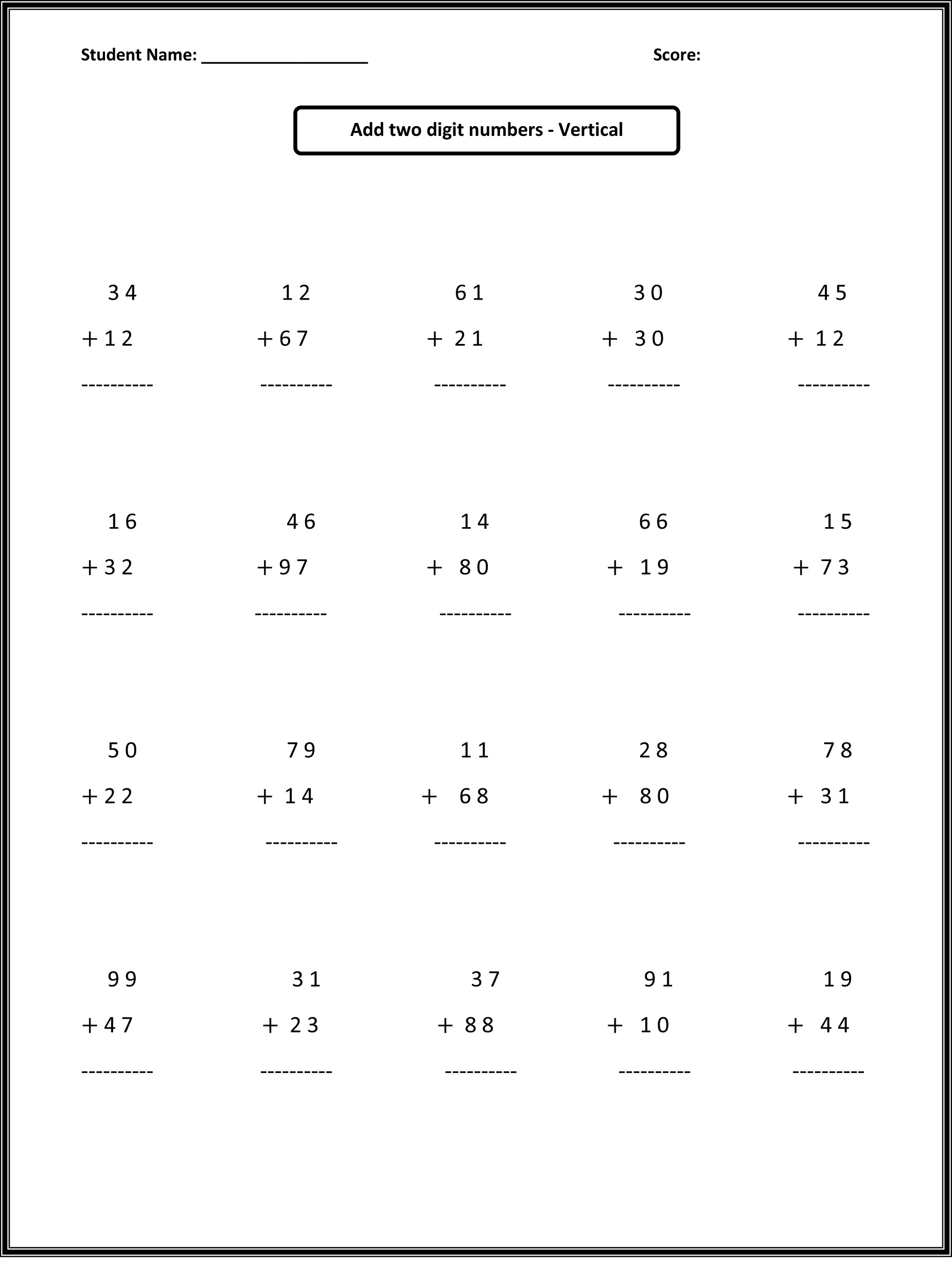 free 2nd grade worksheets