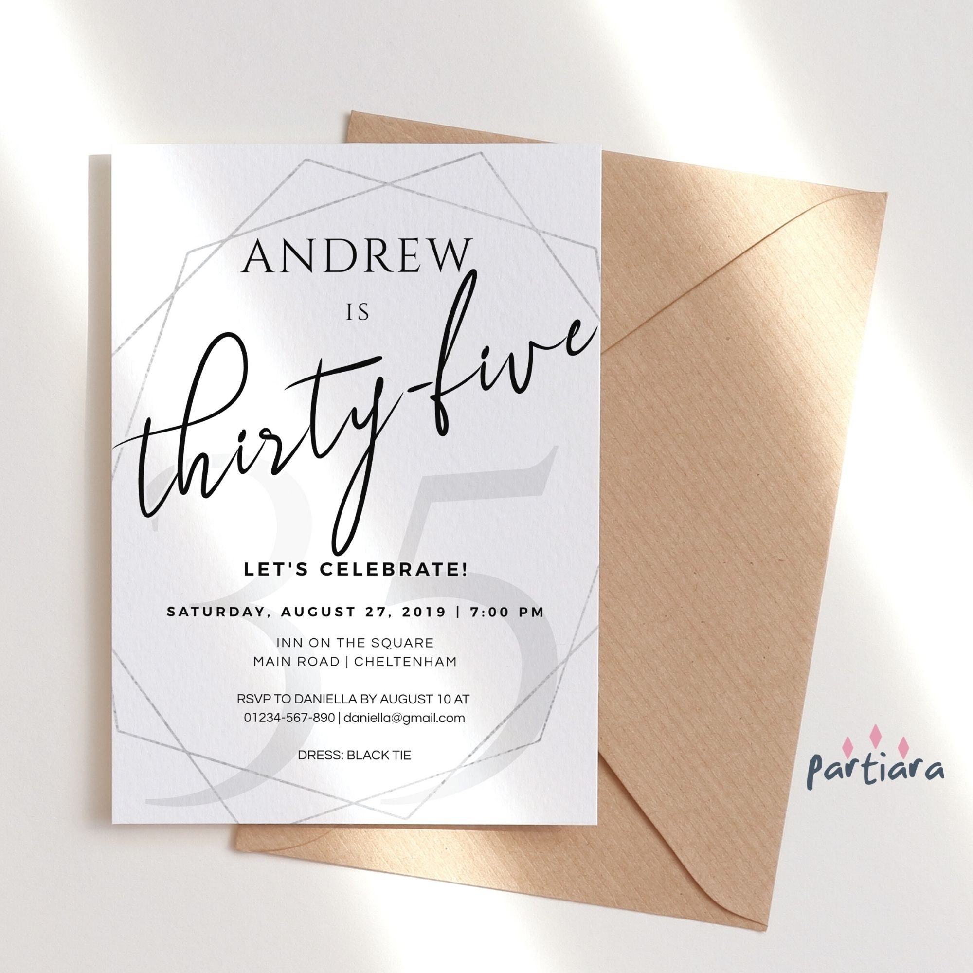 Free 35th Birthday Invitation Templates Templates Printable