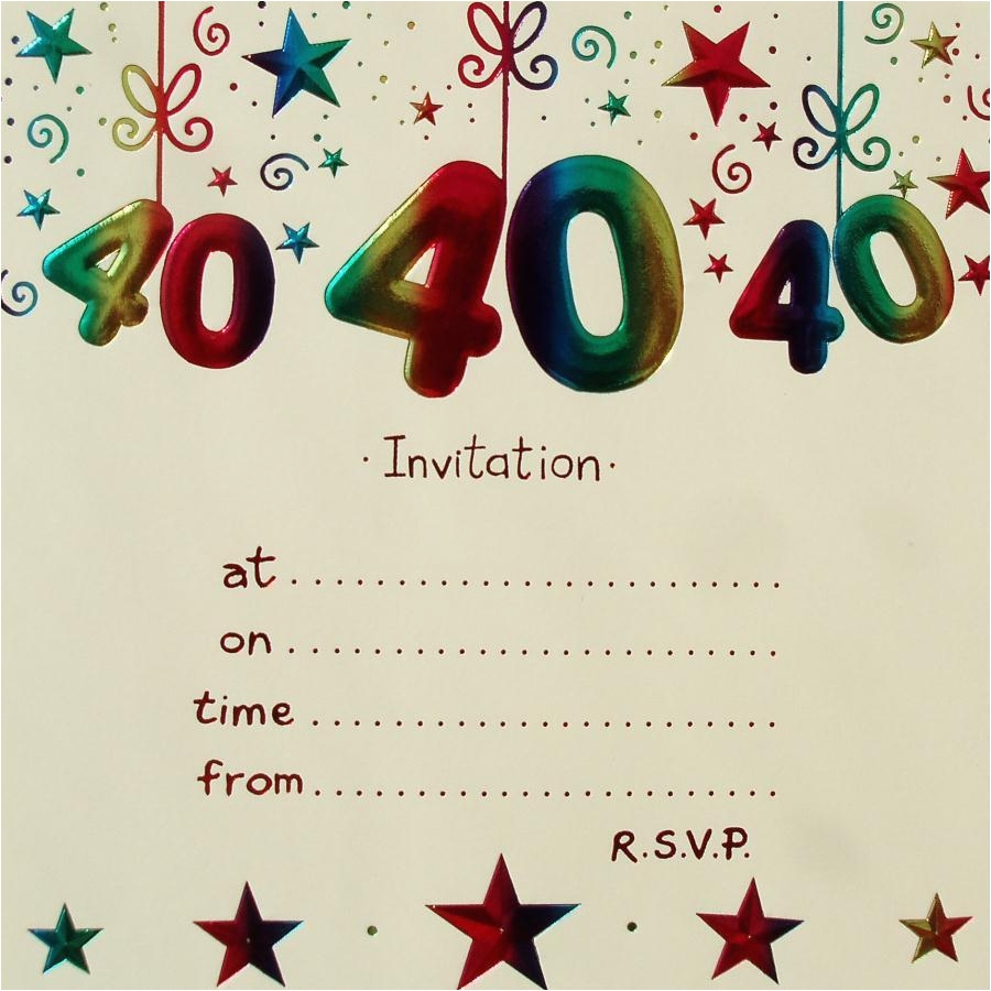 Free 40Th Birthday Invitations Templates