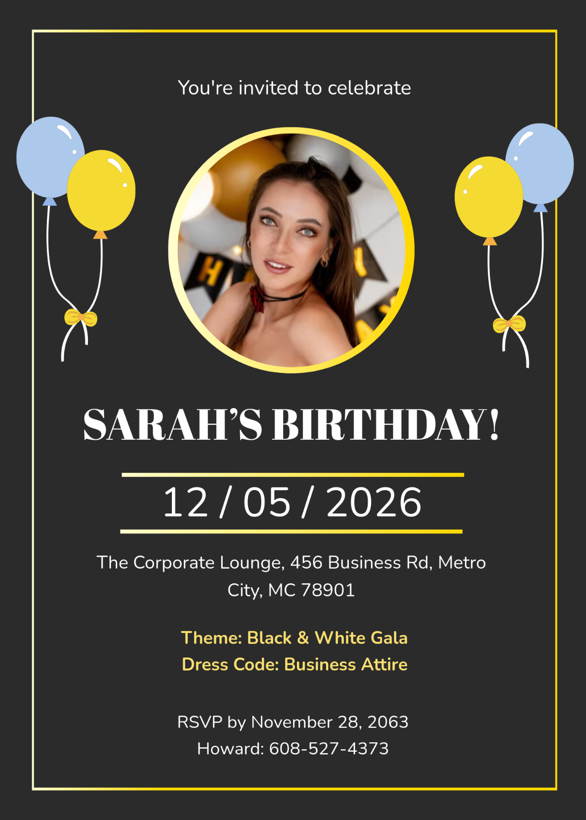 free 75th birthday invitation template