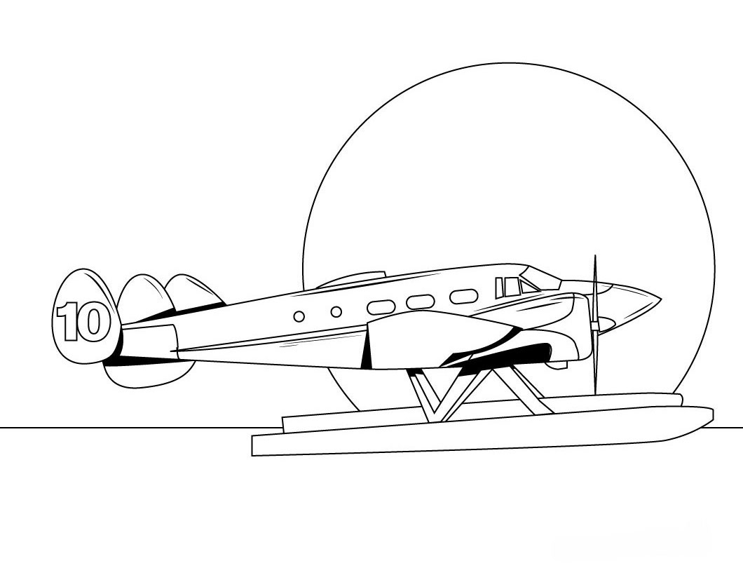 Free Airplane Coloring Pages