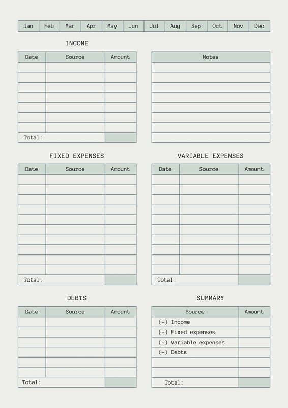 Free And Customizable Budget Templates Worksheets Library