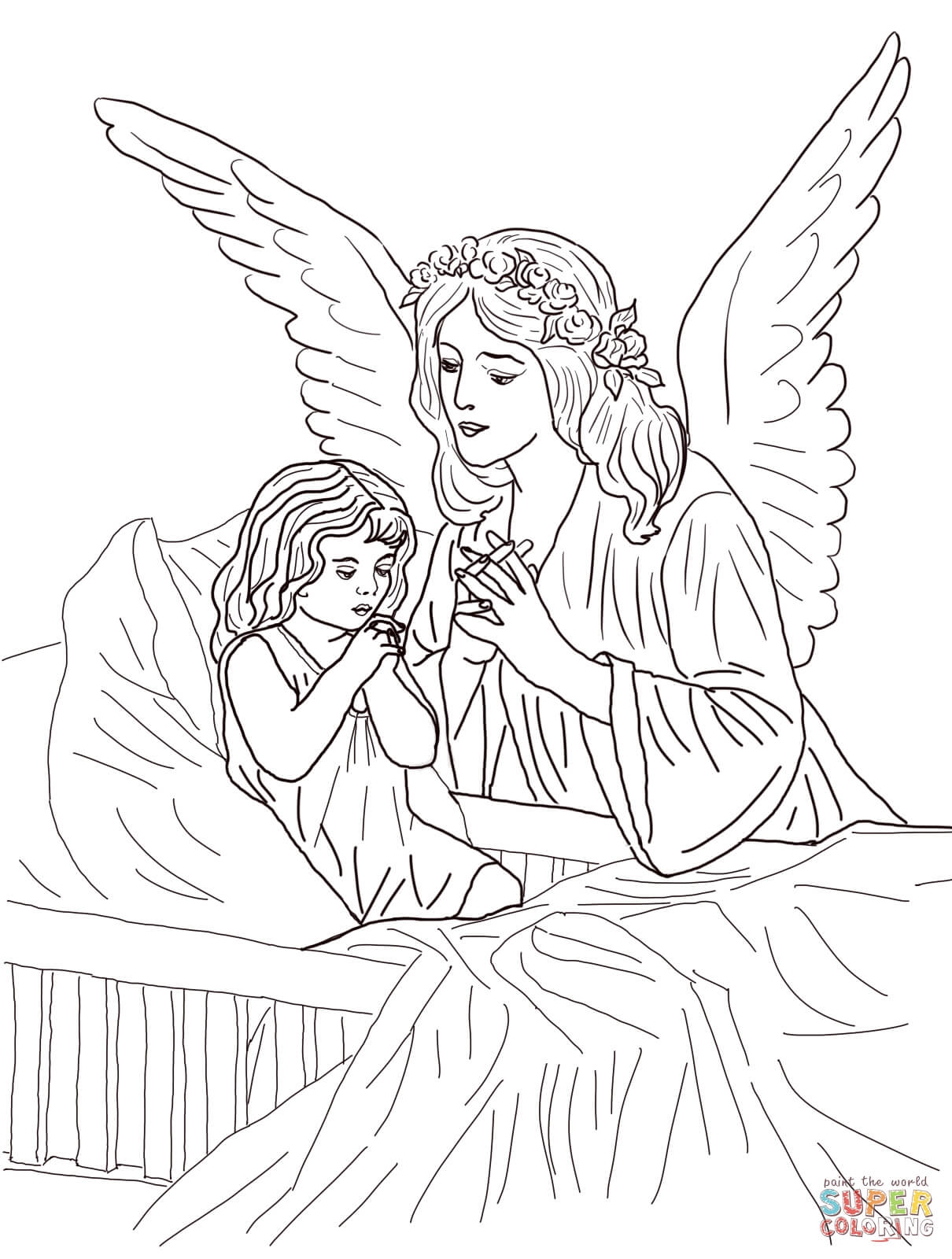 Free Angel Coloring Pages For Adults Coloring Home