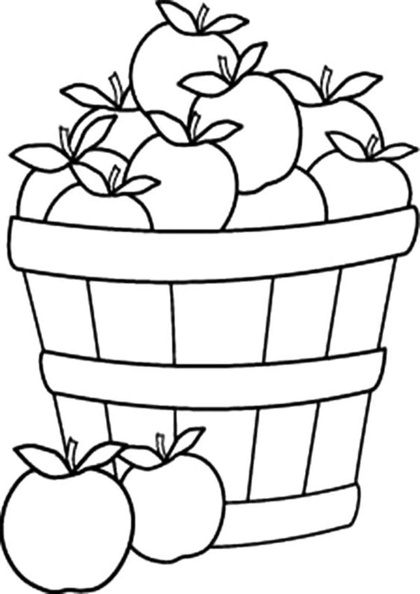 free coloring pages of apples