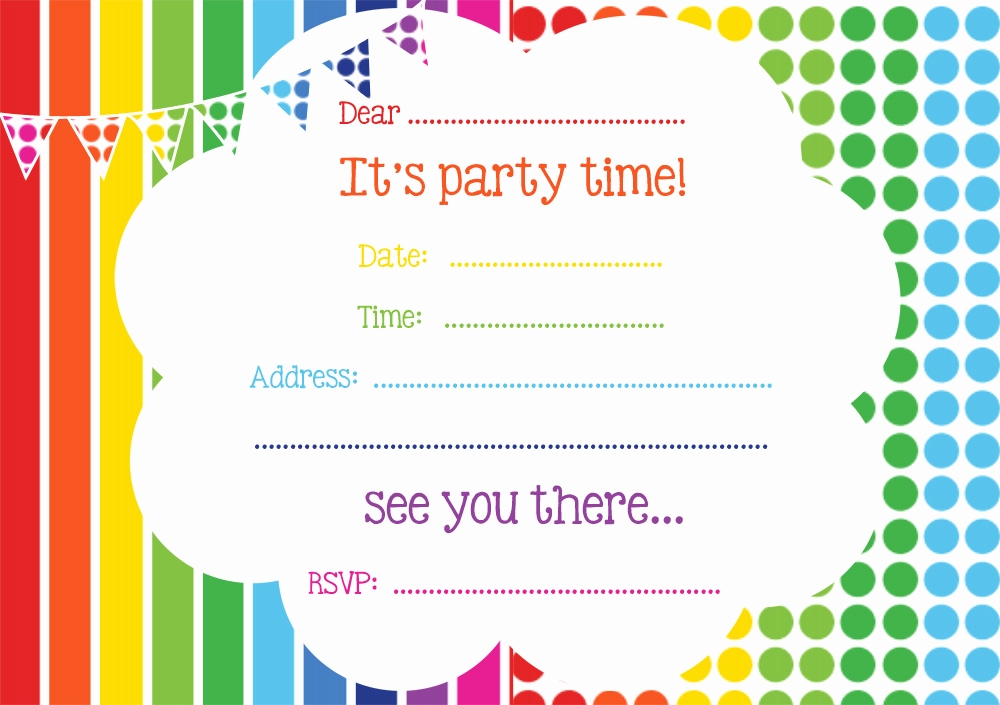 free art party invitation templates