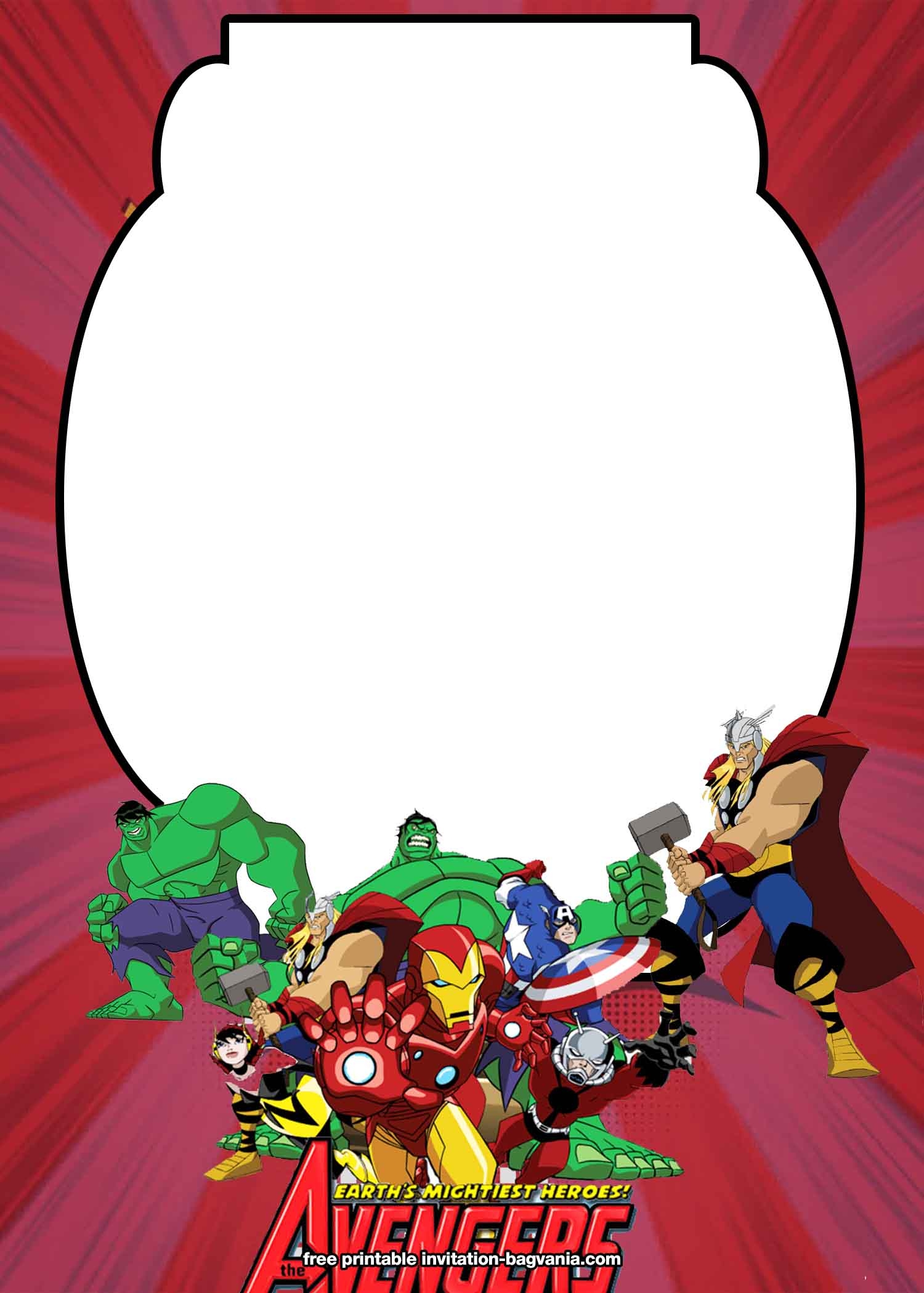 free avengers invitation templates