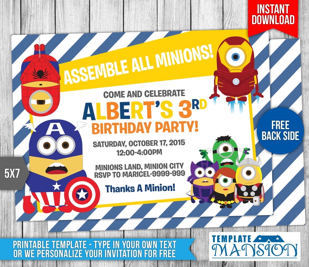 Free Avengers Invitation Templates