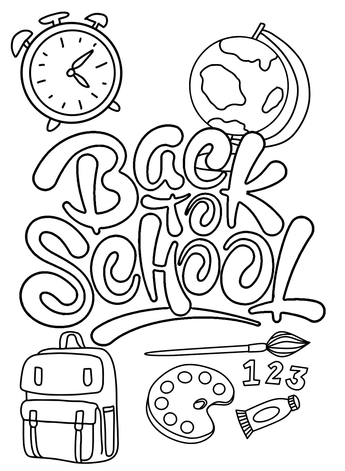 Free Back To School Coloring Pages Free Printable Coloring Pages