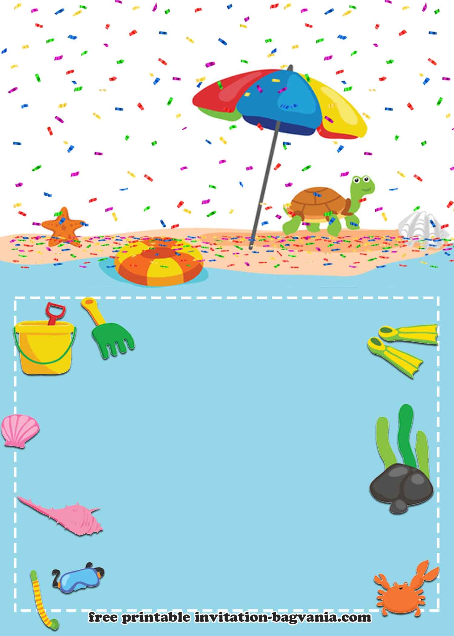 free beach invitation templates