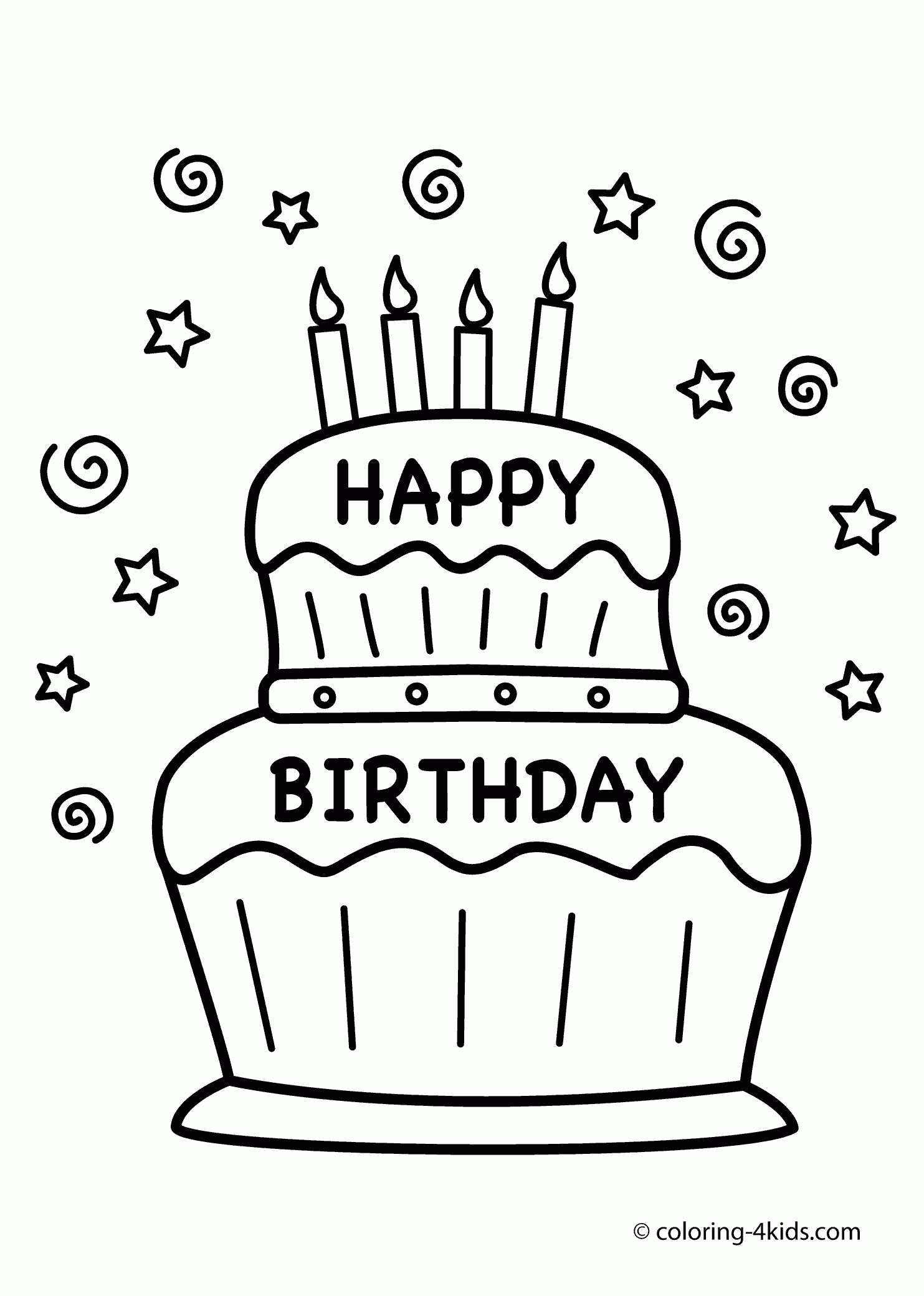 Free Birthday Coloring Pages For Grandpa Coloring Home