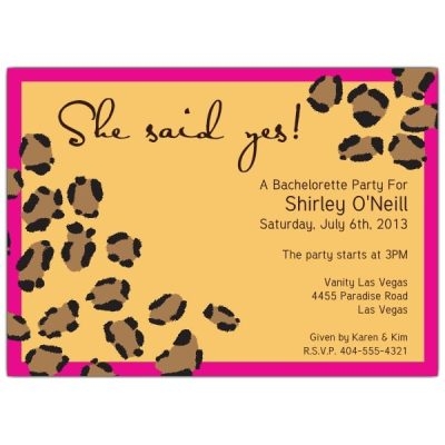 Free Birthday Invitation Templates Leopard Print